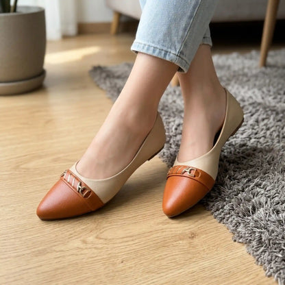 Classic Tan Women’s Dress Flats for Office and Everyday Wear 202602
