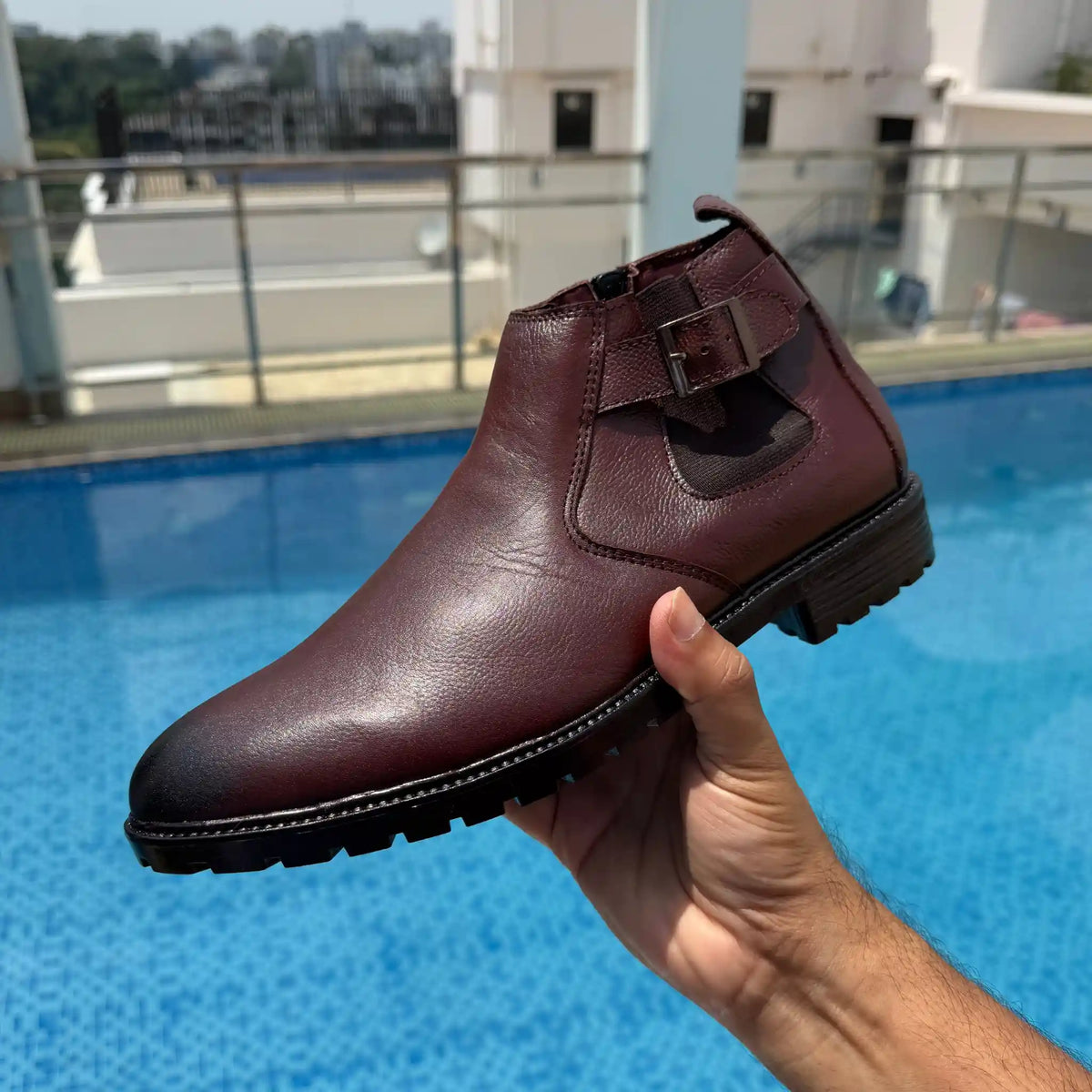Men's Premium Genuine Leather Chelsea Boots – Classic Smart Casual Footwear 3001