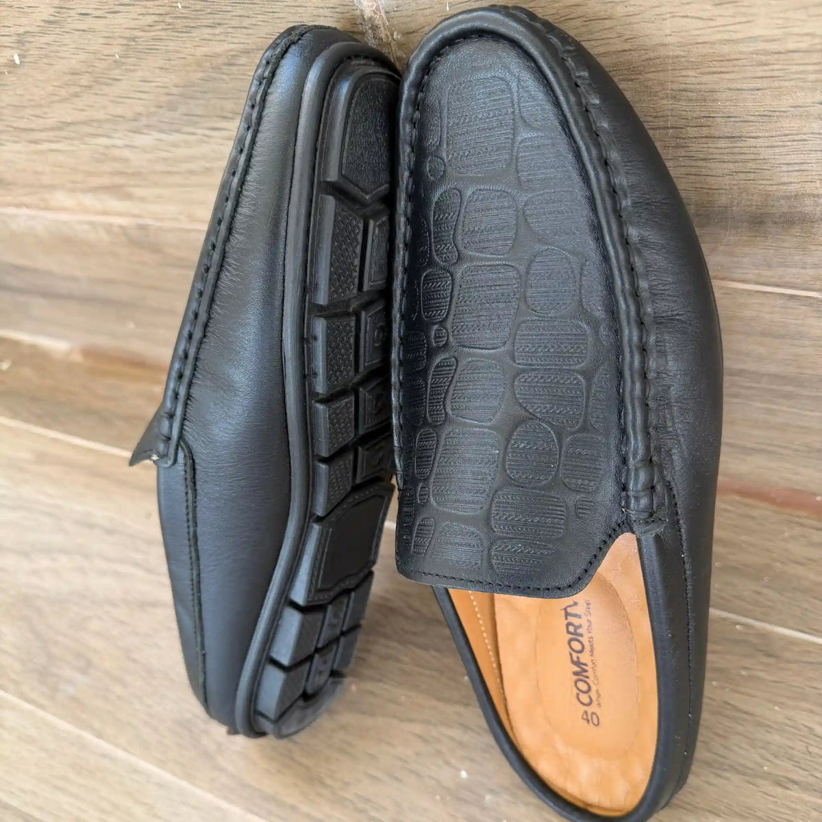 Men's Premium Half Loafers | Genuine Leather Crocodile Black_100101