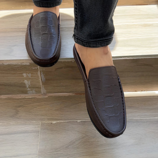 Premium Cow Leather Half Loafers with Doctor Insole