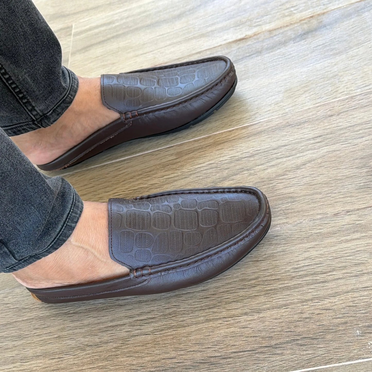 Premium Cow Leather Half Loafers with Doctor Insole