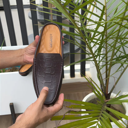 Premium Cow Leather Half Loafers with Doctor Insole