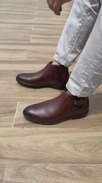 Men's Premium Genuine Leather Chelsea Boots – Classic Smart Casual Footwear 3001
